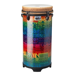 Remo TU-1112-17 TUBANO®, Drumkey Tuned, 12" Diameter, 26" Height, Fabric Rainbow