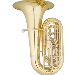 Eastman EBB534 Tuba • Key of BBb, 4/4 size• .689" bore• 19 3/4" yellow brass, upright bell• 4 front-action pistons• Clear lacquer finish• Deluxe case w/wheels