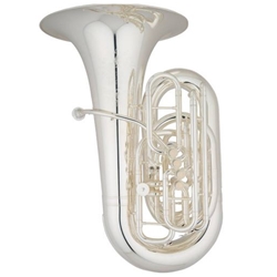 Eastman EBC632S PRO CC TUBA - FULL SIZE, 4 FRONT-ACTION PISTONS + 5TH ROTARY VALVE, SILVER-PLATED, #4 SHIRES USA MTPC