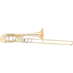 Eastman ETB428 Trombone • Key of Bb, .547” large bore• 8.5" handspun yellow brass bell• Open wrap F attachment• Clear lacquer finish• Mouthpiece and case
