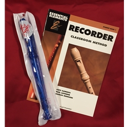 Trophy TD180BL-BOOK  Candy Apple Recorder Bundle Pack (w/ Blue Recorder & Book)